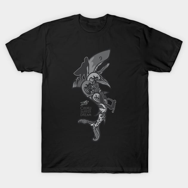 Wave Shark T-Shirt by thetyger